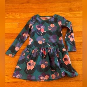 Tea Collection Girls Floral Print Long Sleeve Pocket Dress